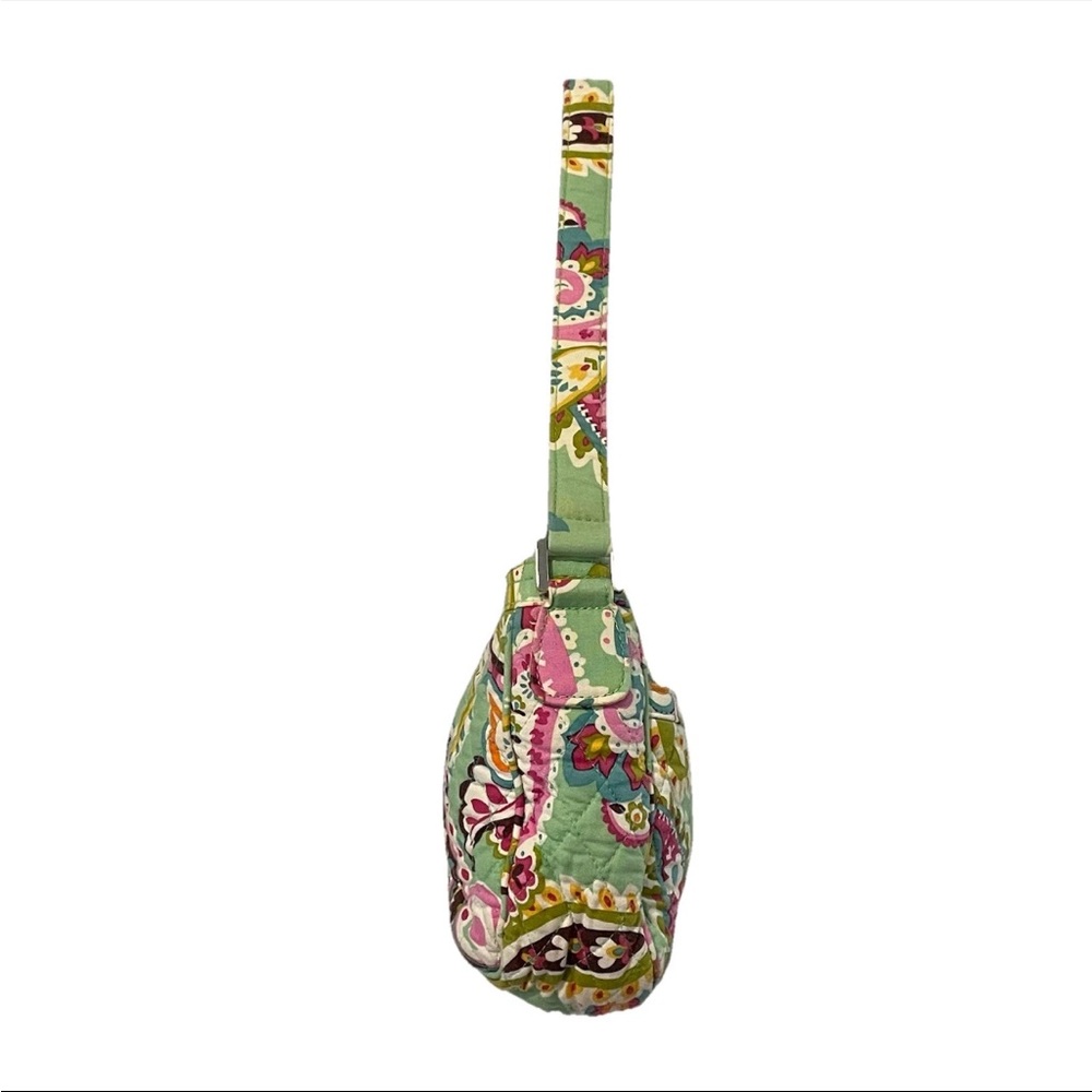VERA BRADLEY TUTTI FRUITY Shoulder Bag & Matching Wallet Green & Pink Paisley - Picture 5 of 15